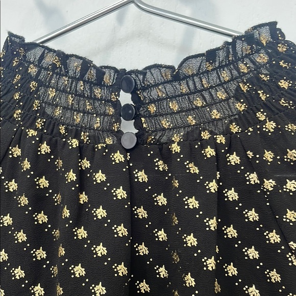 Elegant Black & Gold Print Top - ROSE + OLIVE - Size Large - Picture 11 of 16